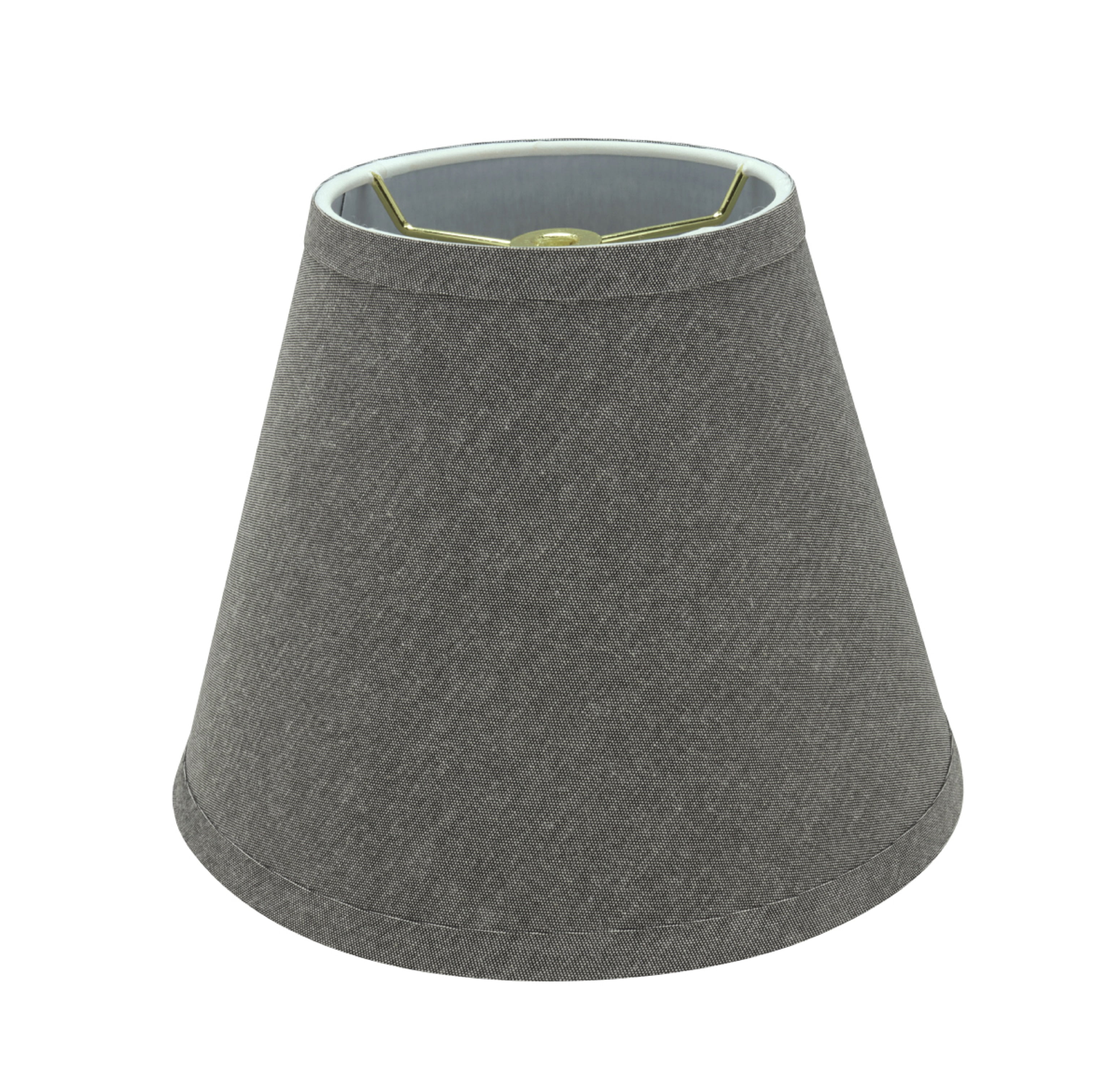 Aspen Creative 32425 Transitional Hardback Empire Shaped Spider Construction Lamp Shade in Grey, 9" wide (5" x 9" x 7")