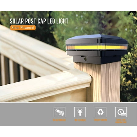 

Solar Column Headlight LED Post Cap Lights Coffee Garden Light Outdoor Wall Light for Outdoor Garden Courtyard