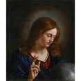 thumbnail image 2 of workshop of Guercino 12x14 Gold Ornate Wood Frame and Double Matted Museum Art Print Titled - Savior of the World, 2 of 4