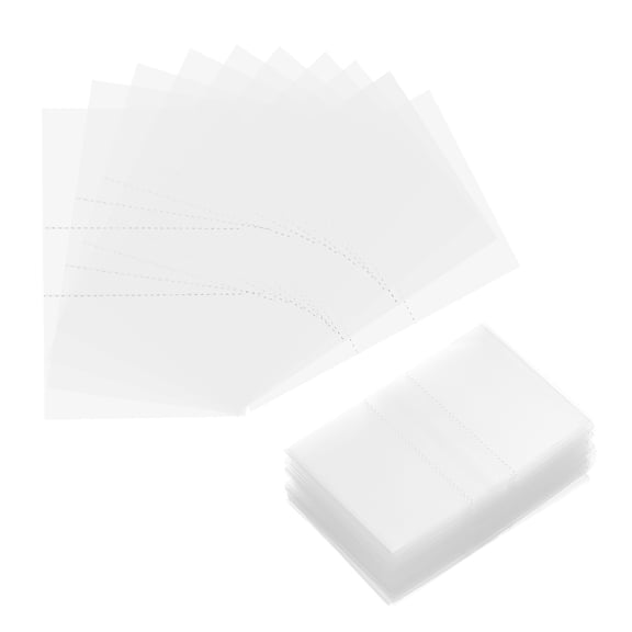 Uxcell 100Pcs Clear Perforated Shrink Band, 45x30mm Heat Shrink Wrap for Bottles and Jars Fits Cap Diameter 22-27mm, Jars Seal for Dropper Test Tube Bottles