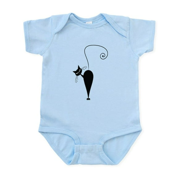 CafePress - Black Cat Infant Bodysuit - Baby Light Bodysuit, Size Newborn - 24 Months