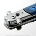 thumbnail image 5 of Munetoshi 9" Blue Wood Handle Spring Button Folding Comb Hair Styling Pocket Carrying, 5 of 6