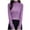 Purple, variant on Riecok Fall Sweaters for Women Trendy Long Sleeves Crewneck Solid Color Oversized Fall and Winter All-match Casual Fashion Knit Tops Sweaters Beige XL