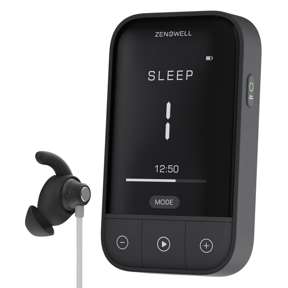 ZenoWell Vita Vagus Nerve Stimulator, Sleep Aid, Stress & Anxiety Relief, Focus Support, 3 Modes, 30 Levels, Black