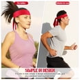 thumbnail image 3 of BESTOYARD Yoga Running Headbands for Women Adjustable Sweat Headband Red 1Pack, 3 of 8