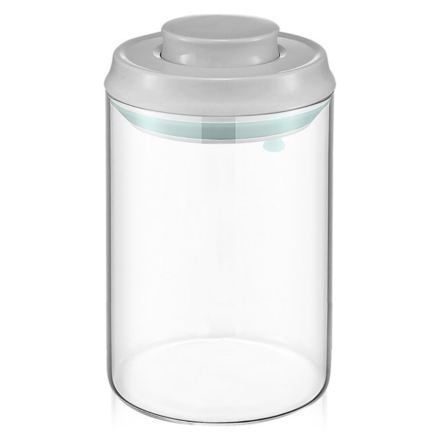 MesaSe Grain Dispenser Container Snap-button Sealed Food Storage Tank Stackable Clear Plastic Box Kitchen Cereal Can