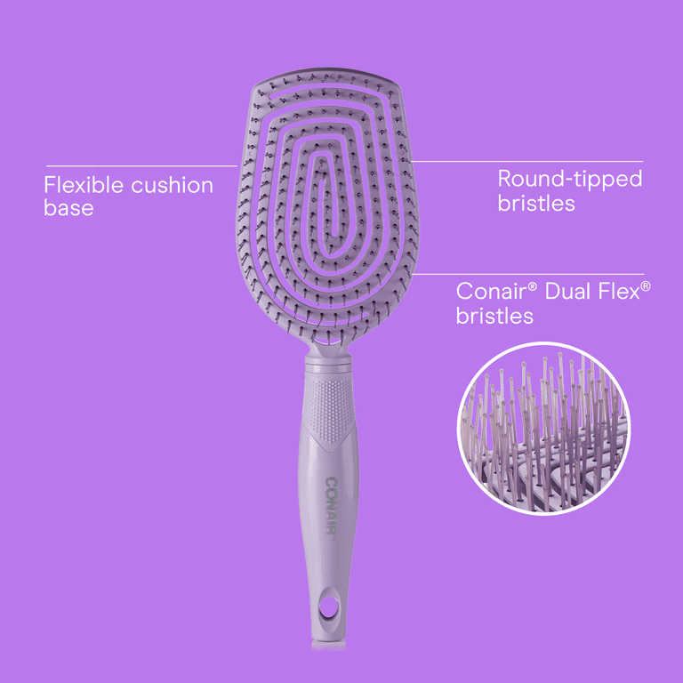 Conair Flexi Head Paddle Brush with Dual Flex Bristles photo 2