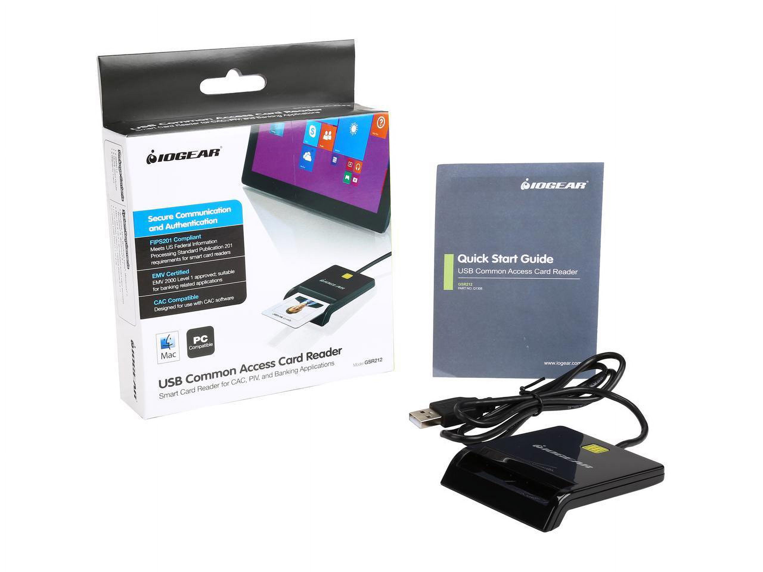 IOGEAR USB-C Smart Card Reader (TAA compliant) - GSR205 - Proximity Cards &  Readers 