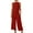 Red plus size 2 piece outfits a1, variant on Cagogo Women Plus Size 2 Piece Outfits Casual Round Neck Sleeveless Crop Top Wide Leg Pants Set Summer Cruise Travel Airport Clothes, Red S