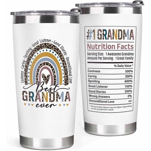 Mothers Day Gifts for Grandma Grandkids - Great Grandma Gifts - Grandma Birthday Gifts, Gifts for Grandma Birthday, Birthday Gifts for Grandma, Best Grandma Gifts - Best Grandma Tumbler 20Oz