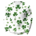 thumbnail image 3 of Ceisia Men's St. Patrick's Day Mixed-Size Shamrock Waffle Knit Top | Long Sleeve Crew Neck Casual Tee Gifts, 3 of 3