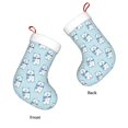 thumbnail image 3 of Bingfone blue Scarf Bear Print Personalized Christmas Stocking - Snowman Design Large 18 inch,Family Holiday Season Decor, 3 of 7