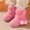 Pink, variant on Tdoqot Girls Winter Boots Faux Fur Shearing- Ankle Boots Round Toe Cute Warm Snow Boots Coffee Size Little Kid 13