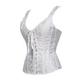thumbnail image 4 of Shapers Women Side Zipper Lace Up Tummy Slimming Control Underbust Shaper Shapewear Underwear Corset S, 4 of 6