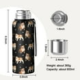 thumbnail image 7 of 20 Oz Bulldog Dog and Footprints Coffee Tumbler Double Wall Insulated Stainless Steel Water Bottle | Metal Reusable Thermoses Flask with Cup Cap | Leak & Sweat Proof with Anti-Dust Lid, 7 of 7