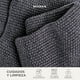 thumbnail image 5 of Manta Graphito 100% Algodón - Cobija Confortable y Elegante - 120x180 cm - Frazada Versátil en Gris Oscuro Para las 4 Estaciones - Decoracion Hogar, 5 of 6