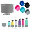 thumbnail image 4 of 2 Pack Protective Silicone Boot for Stanley Quencher Adventure 40oz & Stanley IceFlow 20oz 30o, Water Bottle Bottom Sleeve Cover, Silicone Bumper Boot Sleeve for Stanley Tumbler Accessories, Black, 4 of 8