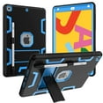 thumbnail image 4 of For iPad 10.2 2019 Case,iPad 7th Generation Case with Pencil Holder Kickstand Shockproof Three Layer Heavy Duty Protective Cover with Tempered Glass Screen Protector -Blue, 4 of 11