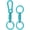 Blue, variant on Keychain Clips with O Rings, Quick Release Key Chain Rings Spring Double Ring Holder