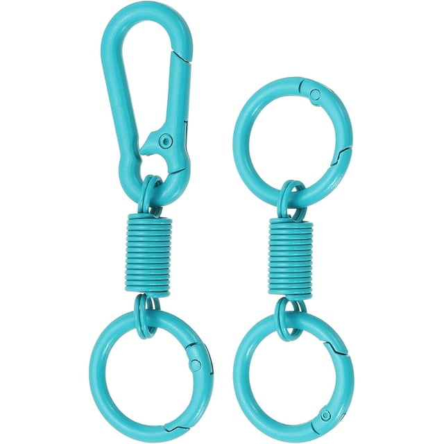 Keychain Clips with O Rings, Quick Release Key Chain Rings Spring Double Ring Holder