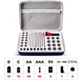 thumbnail image 2 of Fleurvie Batteries Storage Holder Case Holds 140+, Battery Box Organizer with Tester - Blue, Box Only, 2 of 7