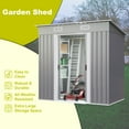 thumbnail image 3 of TrumanPick 6' x 4' Outdoor Metal Storage Shed with Lockable Door Garden Shed of Galvanized Steel for Lawn Backyard Patio, Gray, 3 of 7