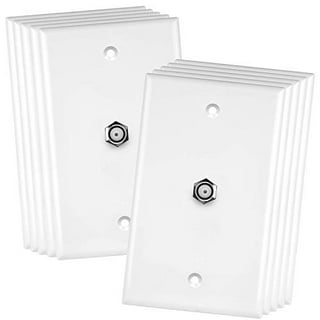 Newhouse Hardware 1-Port TV Cable Wall Plate, F Connector, for Coax ...
