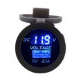 thumbnail image 4 of Cargador USB del coche, 12 / 24V 2.1A impermeable Cargador USB del coche Adaptador de voltaje del voltímetro para RV Motocicleta Yate Barco (azul) EOTVIA No, 4 of 7