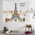 thumbnail image 2 of Tapestry Wall Hanging Paris Eiffel Tower Beautiful Flowers Butterfly Tapestry Tapestry Bright Wall Art Wall Blanket Wall Decor for Bedroom Living Room Dorm Decor（80 x 60 inch） Home Decor Gifts, 2 of 7