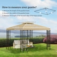 thumbnail image 3 of Outsunny 10' x 10' 2-Tier Gazebo Canopy Replacement Top Cover Beige, 3 of 10