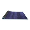 thumbnail image 2 of Ahgly Company Indoor Round Solid Blue Modern Area Rugs, 5' Round, 2 of 4