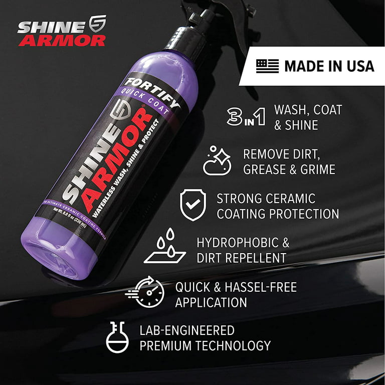  SHINE ARMOR Fortify Quick Coat & Revive Scratch Repair -  Ceramic Car Coating and Scratch, Swirl, and Scuff Remover : Automotive