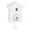 White, variant on NFTIGB Bird House Wall Clock with Bird Voice Call, Nordic Style Pendulum Wall Hanging Clock for Office Bedroom Living Room Home Decor, Battery Operated Analog Display, 7.9 x 9.8 x 3.5 inches, White