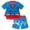 Superman Blue Red, variant on DC Comics Justice League Toddler Boys' Cosplay Rash Guard and Swim Trunks Set Superman Blue Red