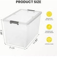 thumbnail image 2 of Citylife 7.8 QT 6 Pack Small Storage Bins Plastic Storage Container Stackable Box with Lids for Organizing, Clear White, 2 of 9