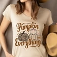 thumbnail image 4 of Pumpkin Everything T-Shirt | Fall Coffee and Leopard Pumpkin Graphic Tee, Light Pink, Size S, 4 of 6