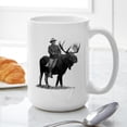 thumbnail image 6 of CafePress - Teddy Roosevelt Riding A Bull Moose Mugs - 15 oz Ceramic Large White Novelty Mug, 6 of 6
