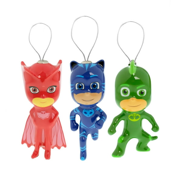 PJ Masks Greg, Connor, and Owlette Tree Ornaments 3ct
