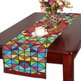 thumbnail image 1 of YUSDECOR Geometric Contrast Line Star and Artistic Star Table Runner For Wedding Party Decoration Kitchen Decor Decoration 16x72 inch, 1 of 2