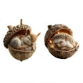 thumbnail image 1 of Lunxisen 4 Pcs Forest Christmas Ornaments, Christmas Tree Ornaments, Hazelnut with Cute Animals, Quality Resin Material, Beautifully Handcrafted with Intricate Details., 1 of 9