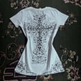 thumbnail image 6 of Huachaog Grunge 2000s Women T Shirts Vintage Graphic Y2k Short Sleeve Goth Tee Emo Girls Clothes Streetwear, 6 of 6
