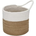 thumbnail image 1 of Corbeille à Corde en Coton 6.7" Panier de Rangement en Coton et Lin - Lin & Blanc, 1 of 5
