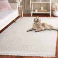 thumbnail image 5 of Safavieh  Handmade Kilim Suela Geometric Tassel Wool Rug 6' Square - Light Grey/Ivory, 5 of 5