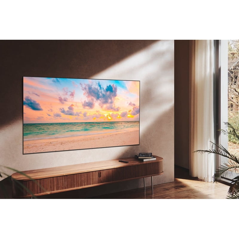 SAMSUNG 43-inch Neo QLED 4K QN90B Series Quantum HDR 24x Smart TV with Additional 4 Year Coverage by Epic Protect (2022) display and camera view