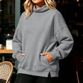 thumbnail image 2 of Sevevn Women's Oversized Turtleneck Fleece Long Sleeve Sweatshirt Winter Casual, 2 of 4