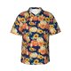 thumbnail image 1 of Balery fall Pumpkin Daisy Camisas hawaianas de manga corta para hombre, camisas playeras de corte holgado, camisas de vacaciones con botones,Medium, 1 of 7