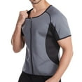 thumbnail image 2 of Taize Men Waist Trainer Soft Short Sleeve Round Neck Polyester Sauna Sport Sweat Corset for Gym, 2 of 8