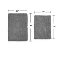 thumbnail image 2 of Home Weavers Fantasia Bath Rug 100% Cotton Non-Slip Bathroom Rug Set Machine Washable Bathroom Rug-17"x24", Bath Rug- 21"x34", Gray Color 2 Piece Bath Rug set, 2 of 5
