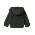 thumbnail image 4 of UQJfacai Toddler Boys Fleece Jacket Baby Boy Sherpa Bear Ear Hooded Winter Coat Fall Zip Up Casual Outerwear with Pockets 6M-4T, 4 of 6