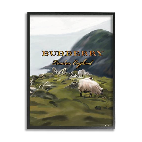 Stupell Industries Glam Brand Landscape Nature Painting Black Framed Art Print Wall Art, 11 x 14